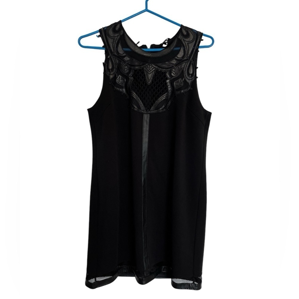 Buffalo by David Bitton Black Sleeveless Mesh Dress Size large